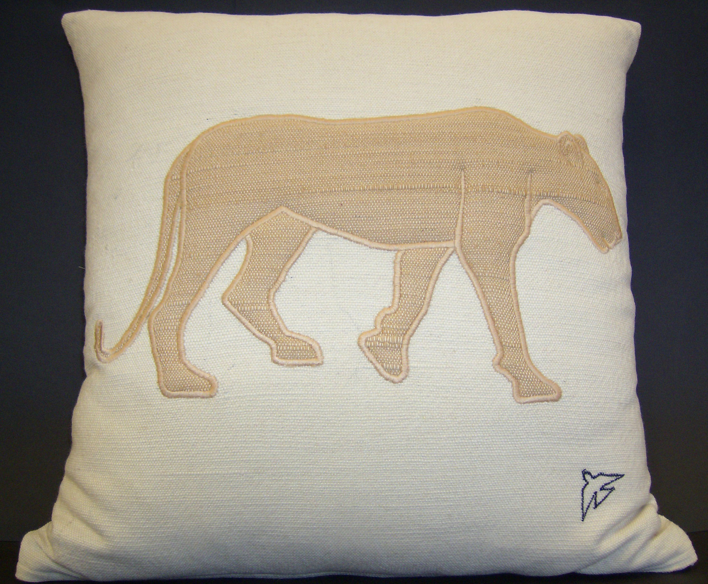 Lioness White Cushion