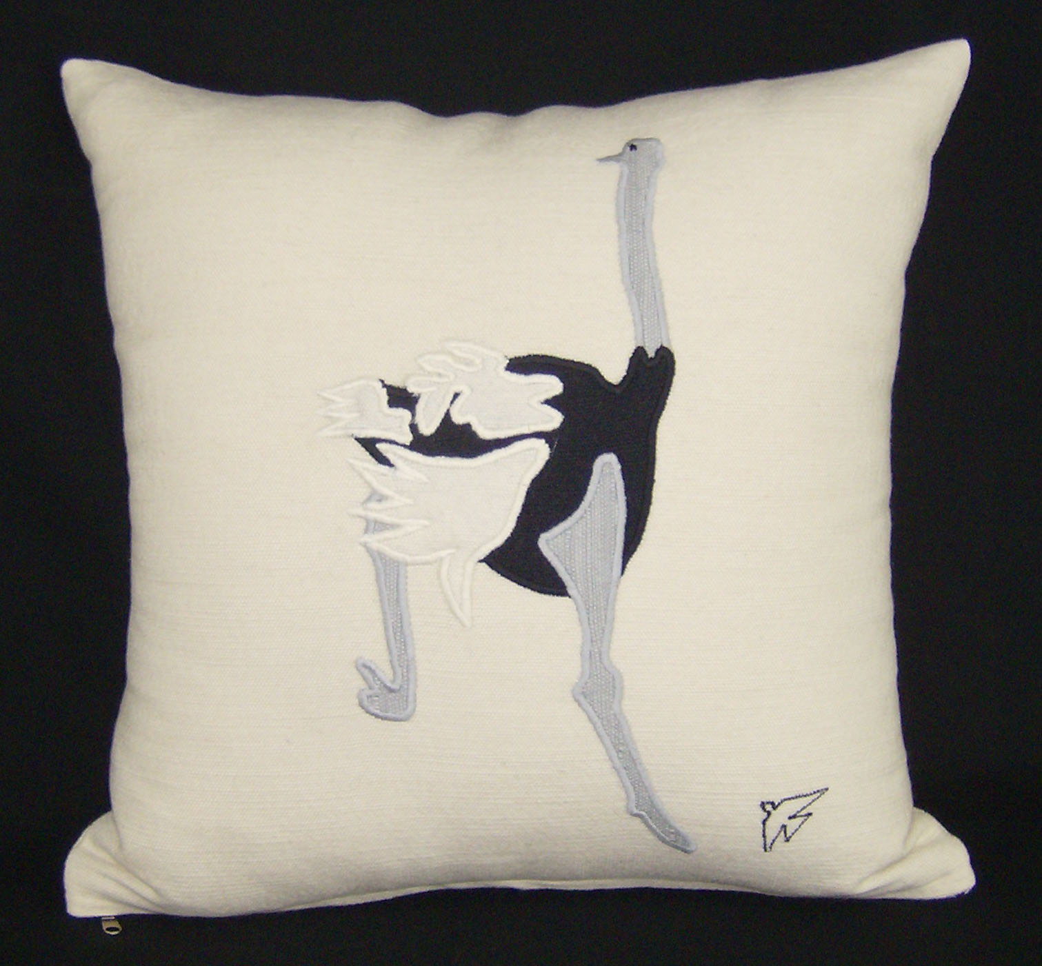 Ostrich Running Black Back