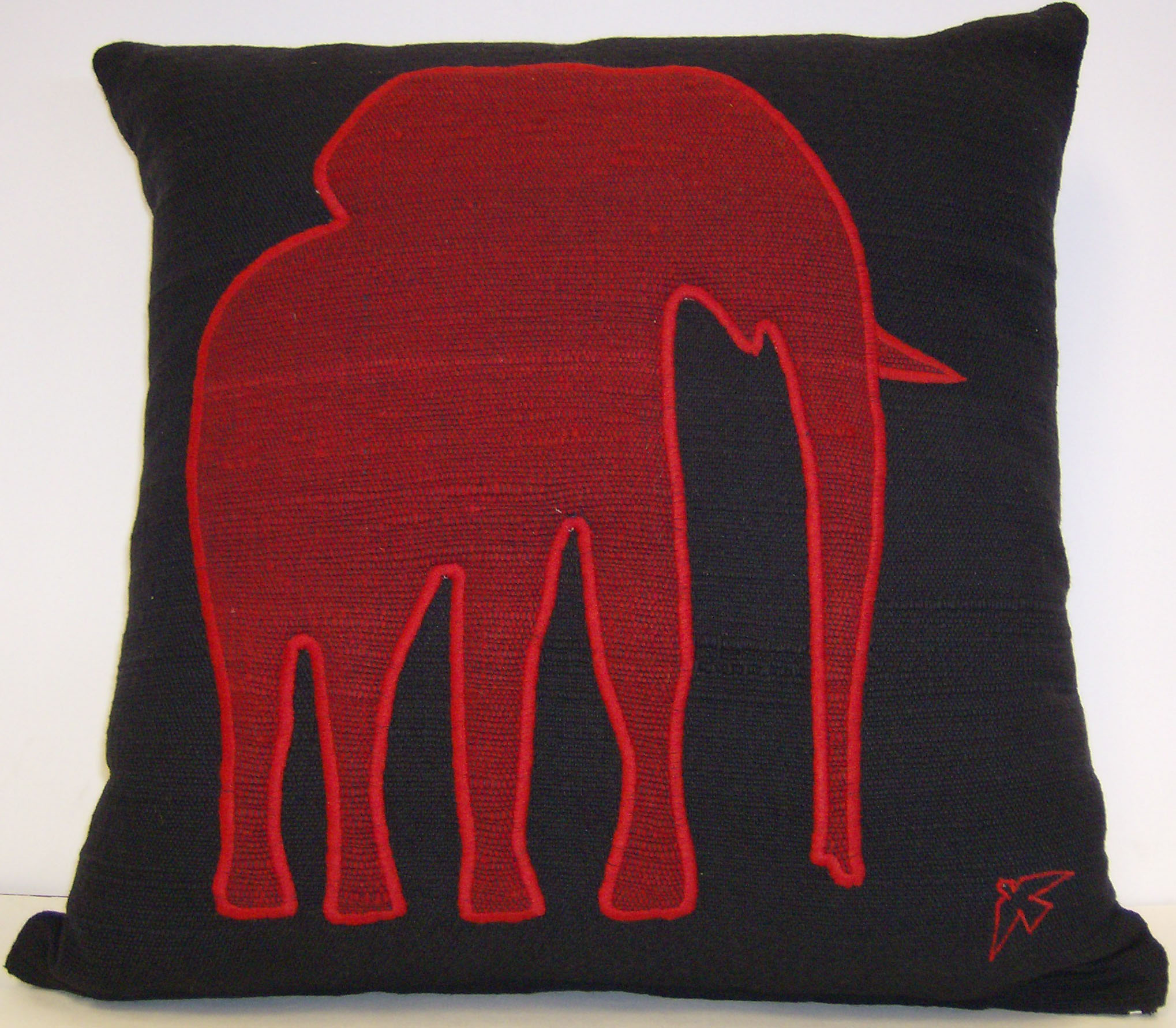 Red Elephant On Black