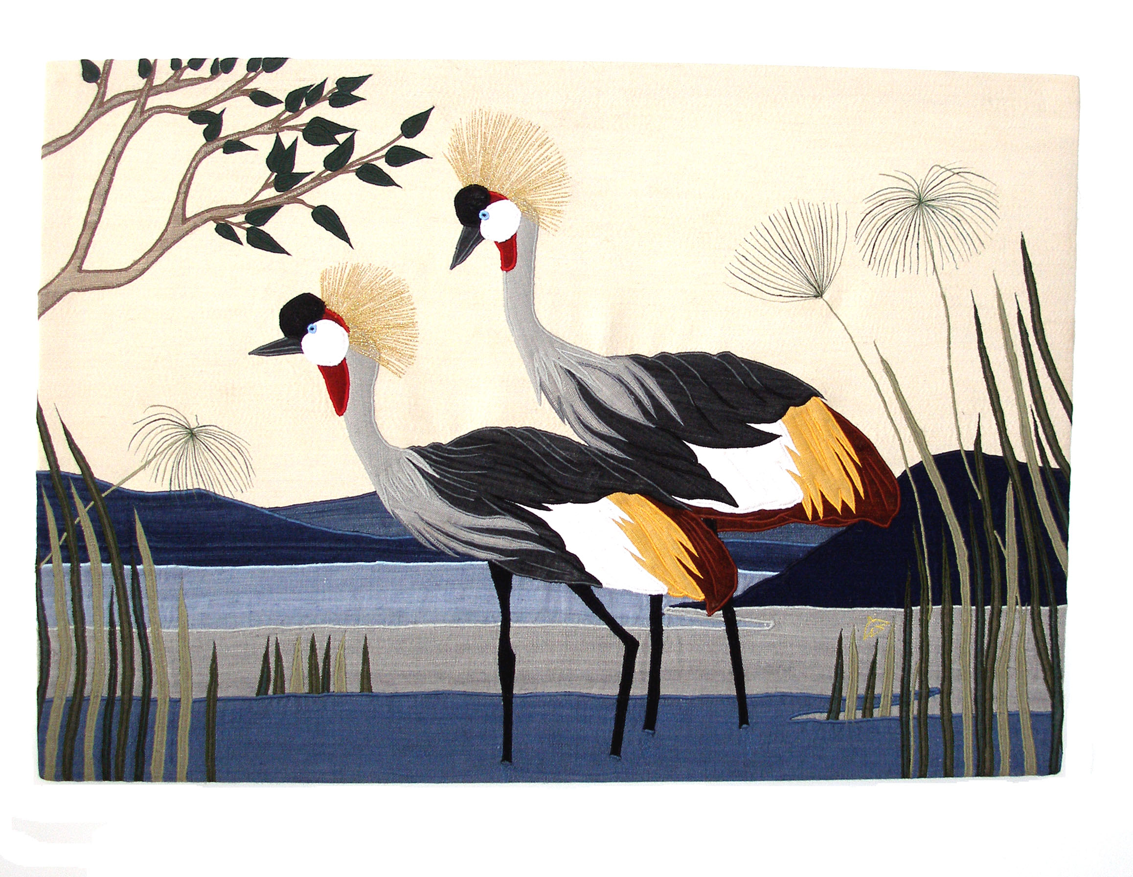 Twin Crested Cranes