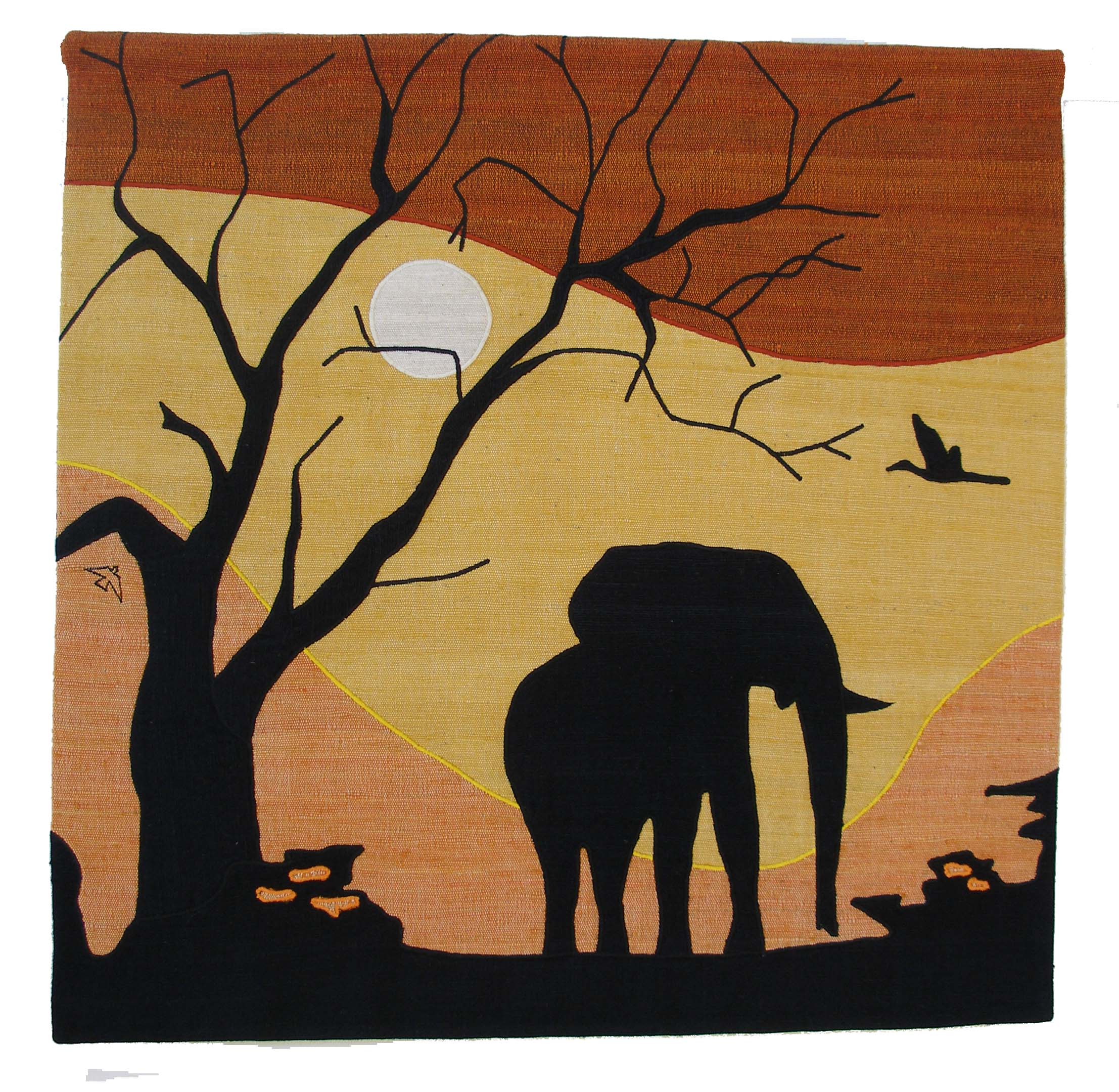 Elephant At Sunset