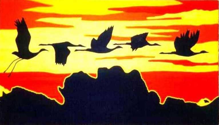 Flying Flamingos C
