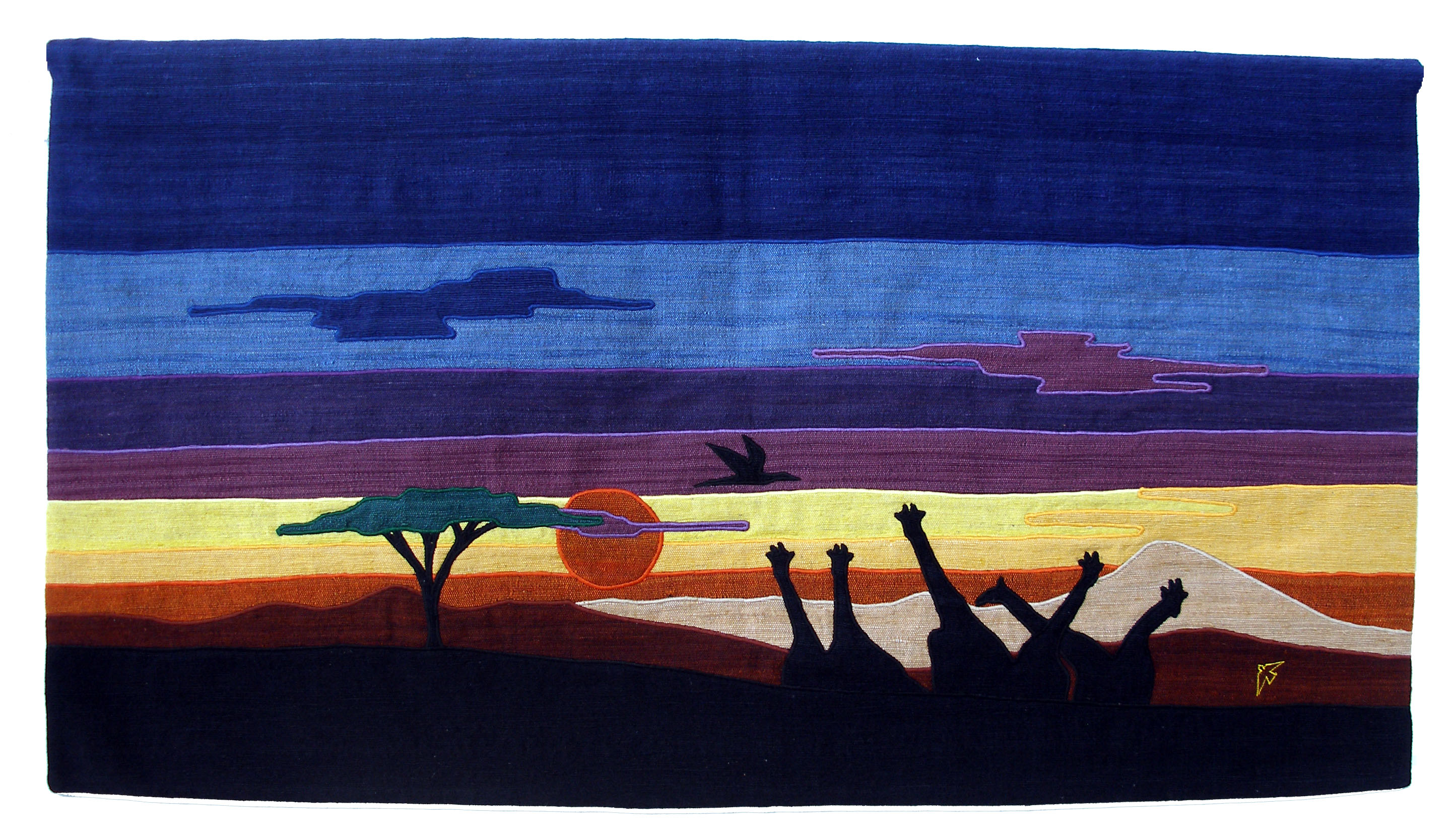 Girrafe At Sunset