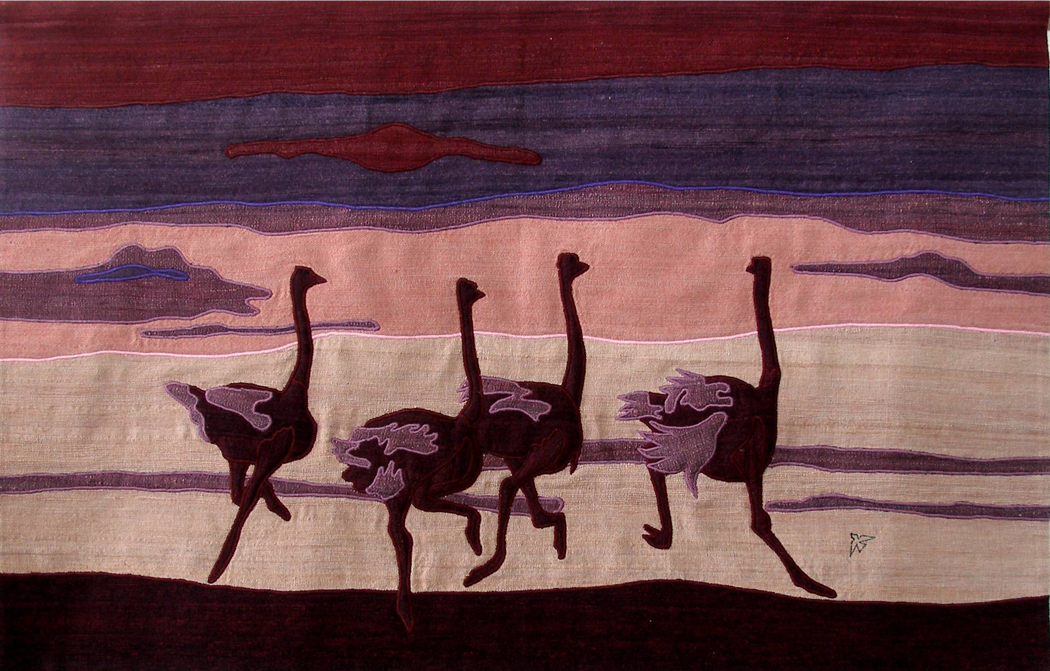Ostrich At Dusk